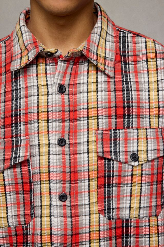 BDG Solid Heavy Flannel Overshirt #1