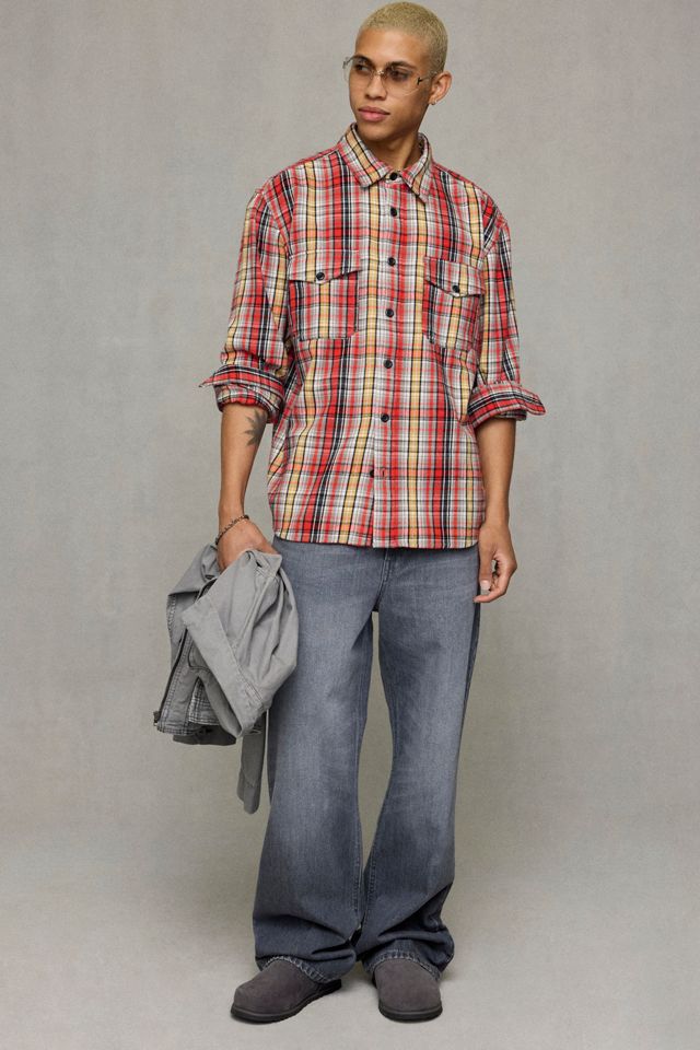 BDG Solid Heavy Flannel Overshirt #2