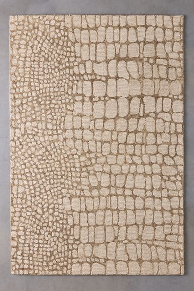 Serena Snake Print Hooked Wool Rug