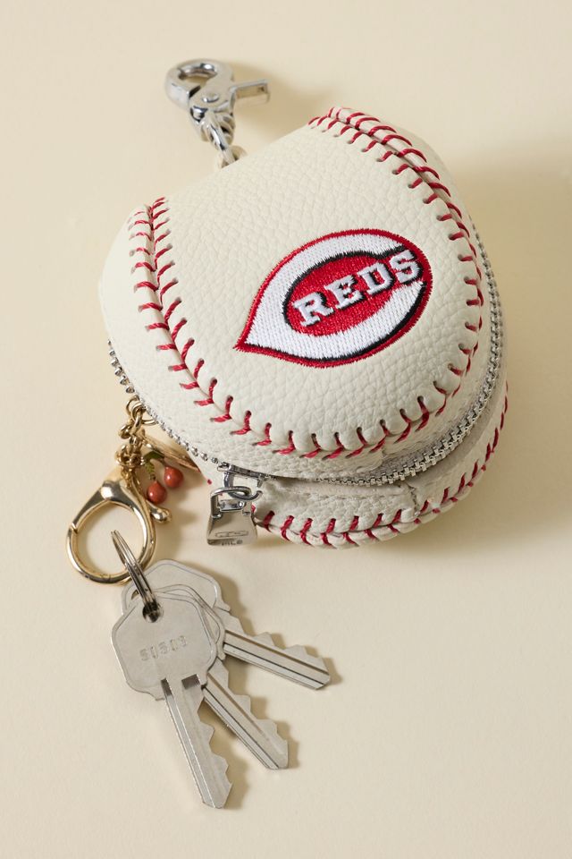 MLB Cincinnati Reds Baseball Pouch Keychain #3