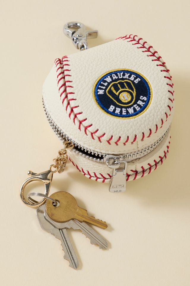 MLB Milwaukee Brewers Baseball Pouch Keychain #3