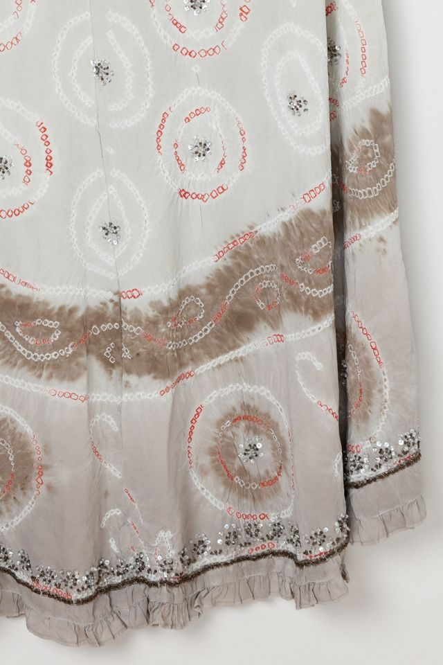 Vintage Y2k Embroidered Silk Skirt with Sequins & Beading #1