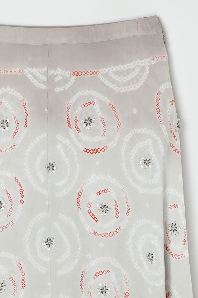 Vintage Y2k Embroidered Silk Skirt with Sequins & Beading #2