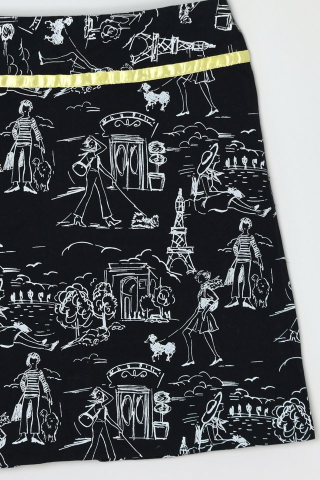 Vintage Y2k Paris Printed Mini Skirt #1