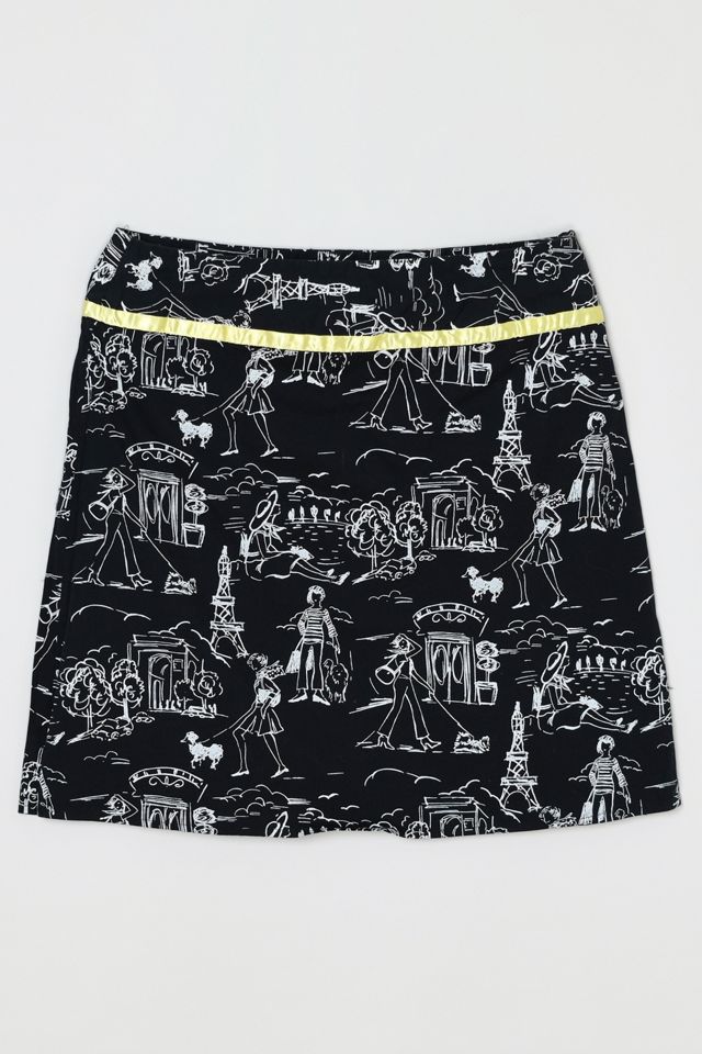 Vintage Y2k Paris Printed Mini Skirt #2