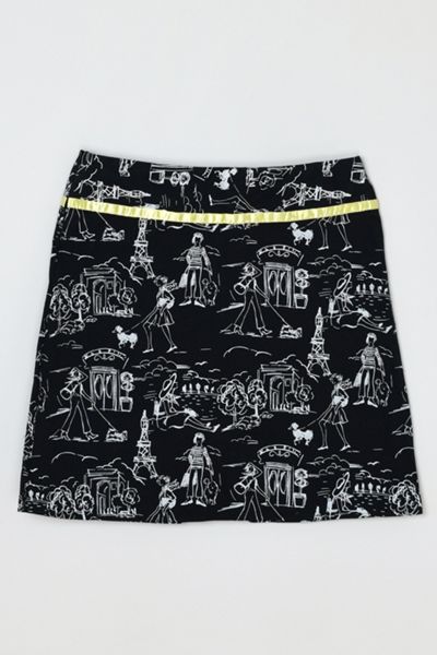 Vintage Y2k Paris Printed Mini Skirt