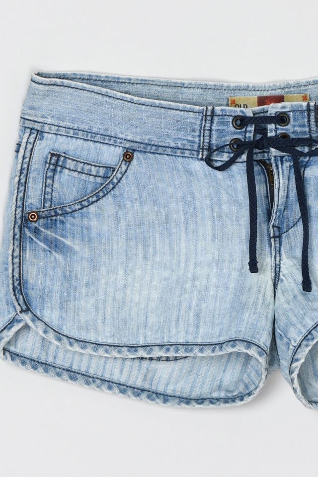 Vintage Y2k String-Tie Low Rise Denim Shorts #1