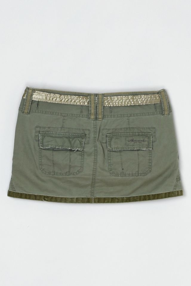 Vintage Y2k Abercrombie & Fitch Cargo Micro Mini Skirt with Tied Belt #2
