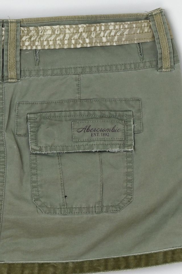 Vintage Y2k Abercrombie & Fitch Cargo Micro Mini Skirt with Tied Belt #3