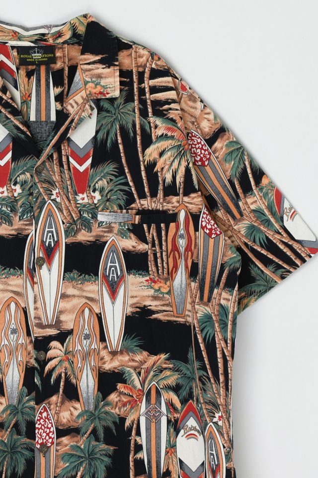 Vintage 90s Boards & Palms Hawaiian Shirt #1