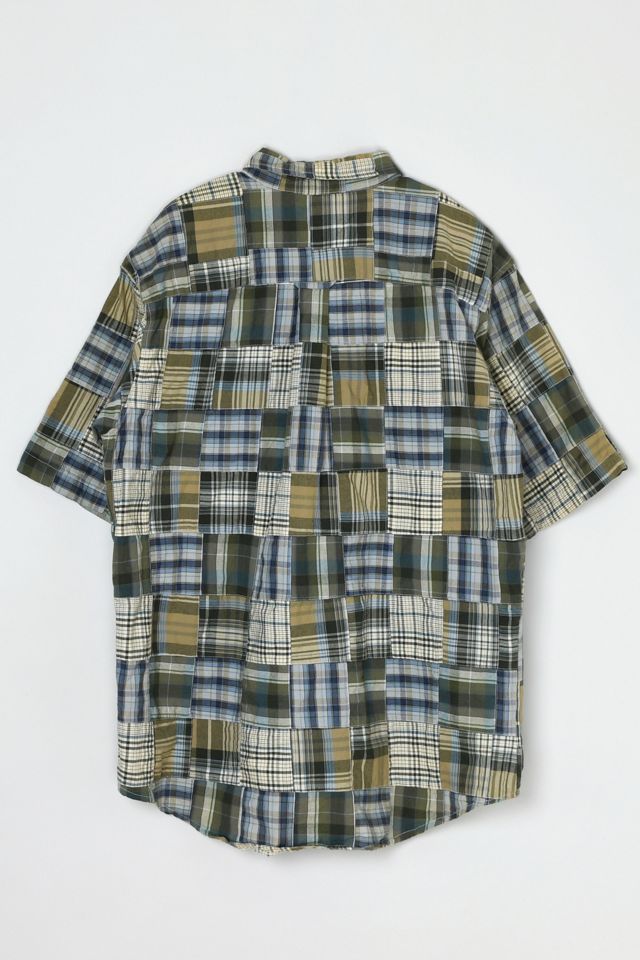 Vintage 90s Bass Pro Shops Patch-Plaid Short-Sleeve Button-Down #2
