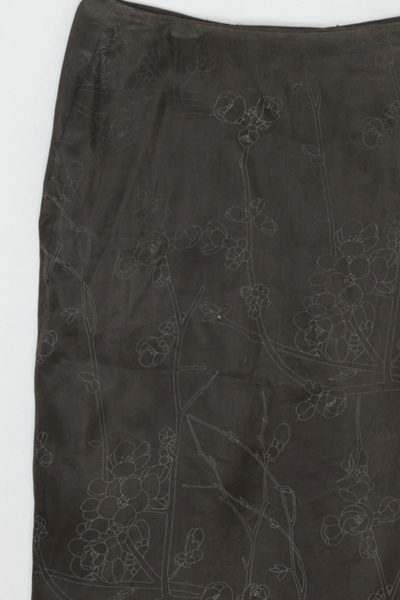 Vintage Y2k Ungaro Printed Silk Midi Skirt