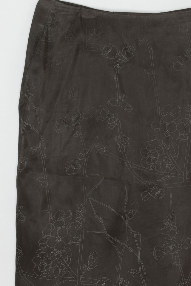 Vintage Y2k Ungaro Printed Silk Midi Skirt #1