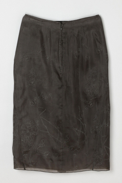 Vintage Y2k Ungaro Printed Silk Midi Skirt