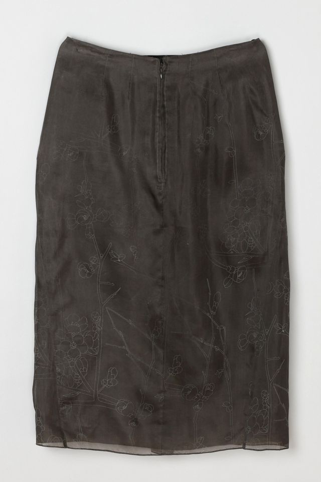 Vintage Y2k Ungaro Printed Silk Midi Skirt #2