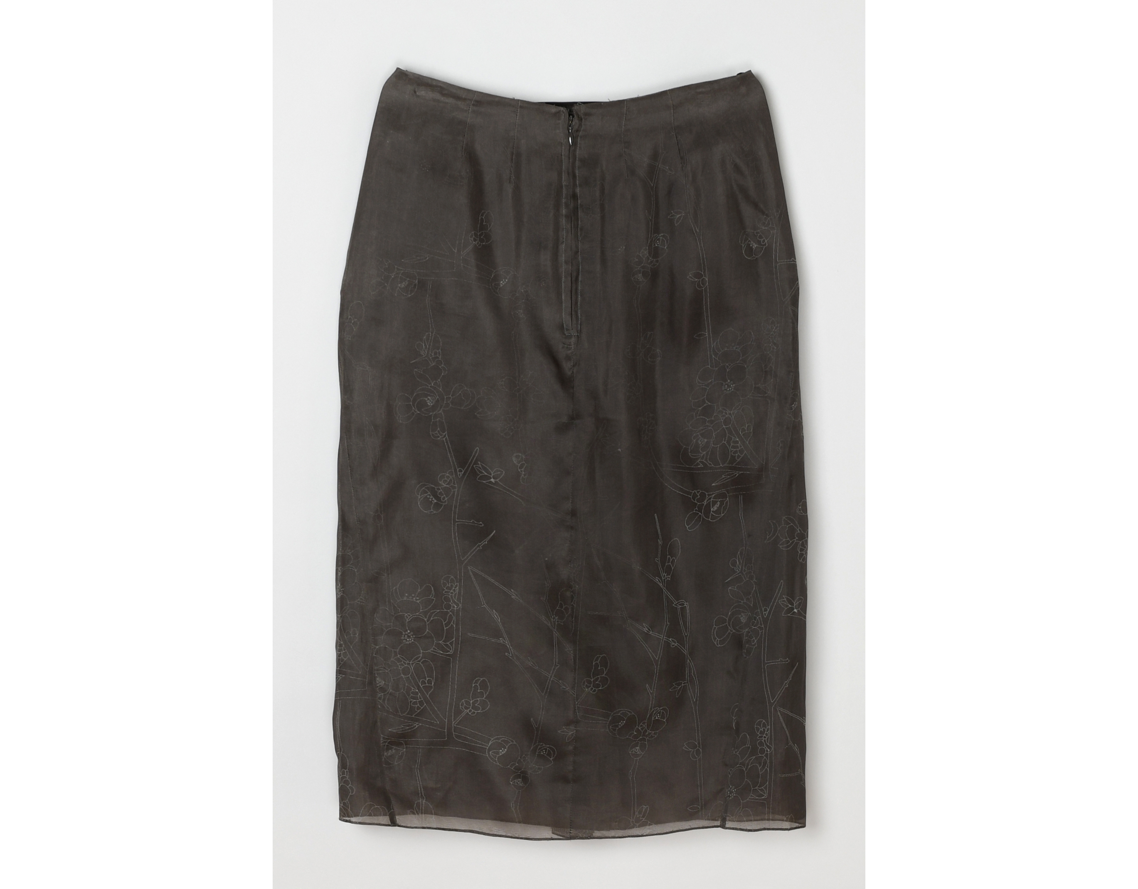Vintage Y2k Ungaro Printed Silk Midi Skirt