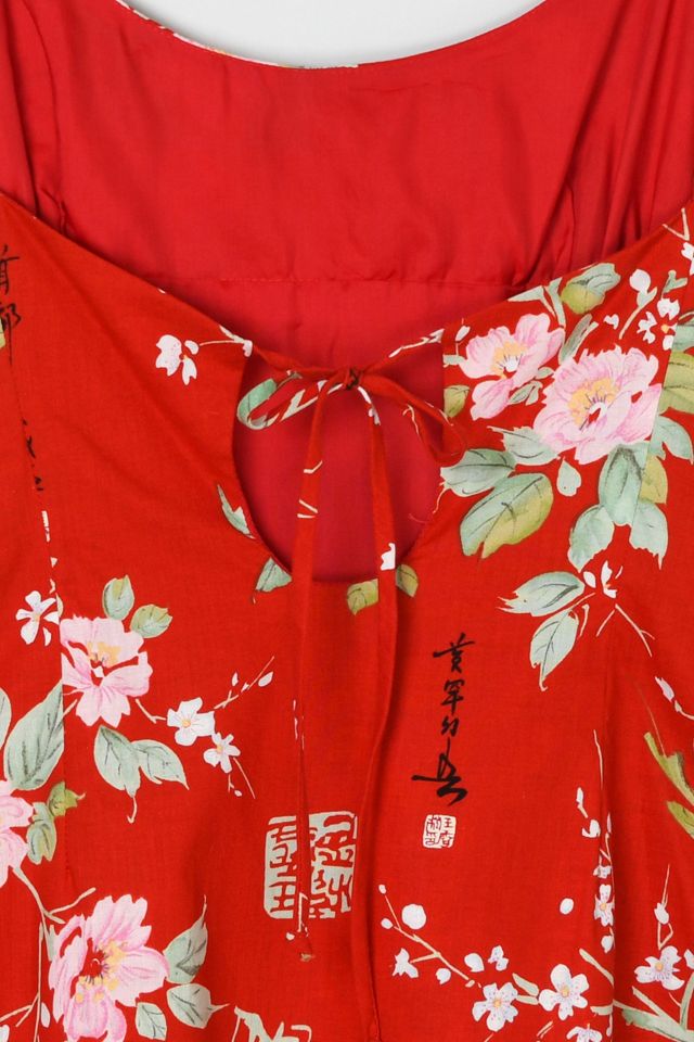 Vintage Y2k Floral Midi Dress with Tie #2