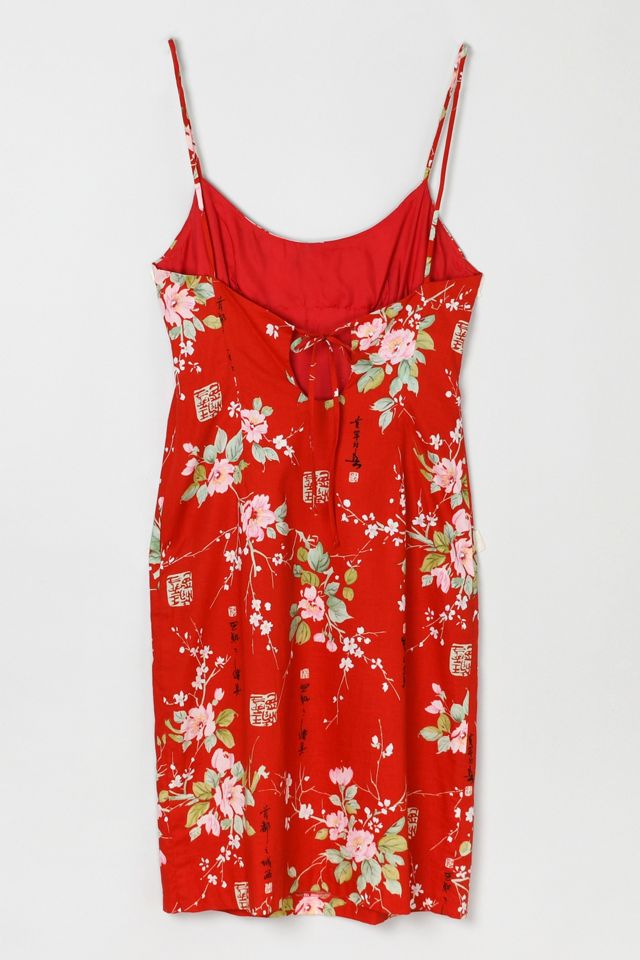 Vintage Y2k Floral Midi Dress with Tie #3