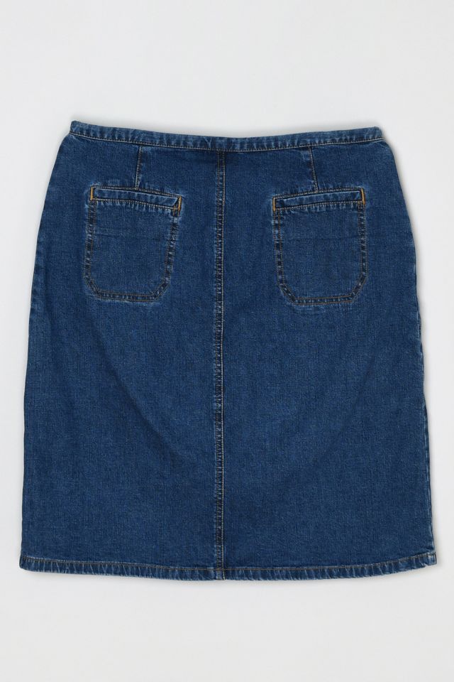 Vintage Y2k Tied Denim Midi Skirt #2