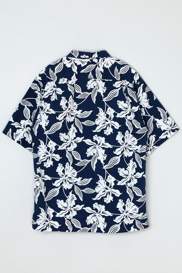 Vintage 90s Navy & White Hawaiian Shirt #2