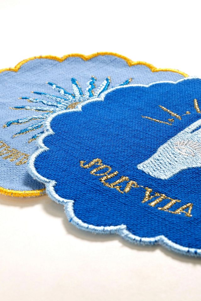 Zsa Zsa Zsu Embroidered Cotton Coaster Set #2