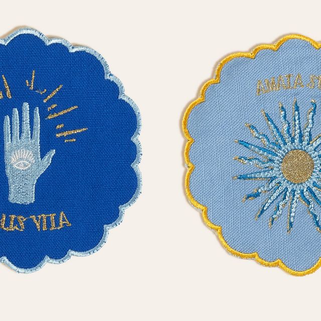 Zsa Zsa Zsu Embroidered Cotton Coaster Set #4