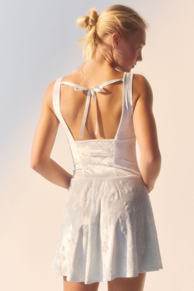 Kimchi Blue Mon Amour Velvet Drop Waist Mini Dress #3
