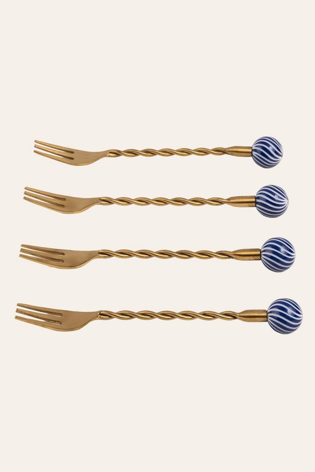 Zsa Zsa Zsu Rampur Steel Dessert Fork Set #1