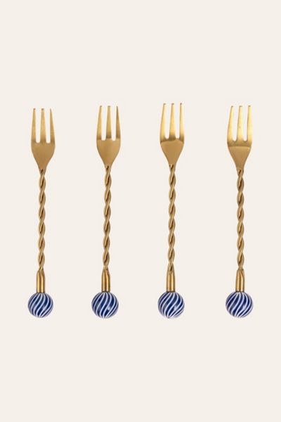 Zsa Zsa Zsu Rampur Steel Dessert Fork Set
