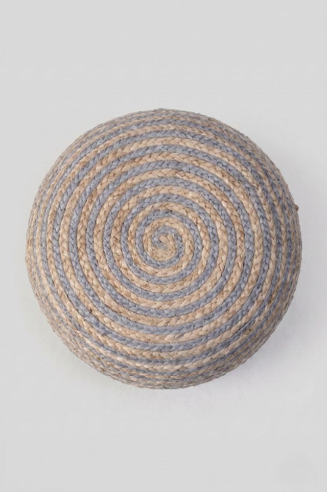 Tulum Round Jute Floor Pouf #1