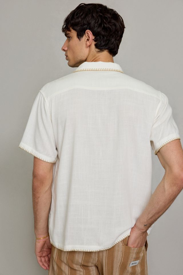 Rhythm Linen-Blend Whip Stitch Short Sleeve Shir #1