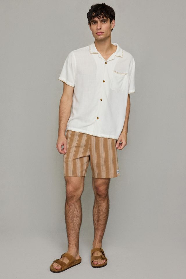Rhythm Linen-Blend Whip Stitch Short Sleeve Shir #4