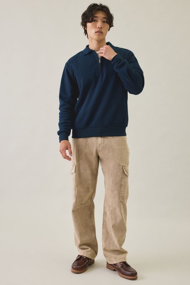 Rhythm Pacific Vintage Fleece Polo Sweatshirt #4