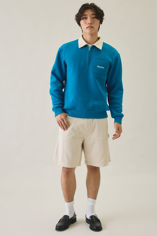 Rhythm Sutton Quarter Zip Fleece Sweatshirt #4