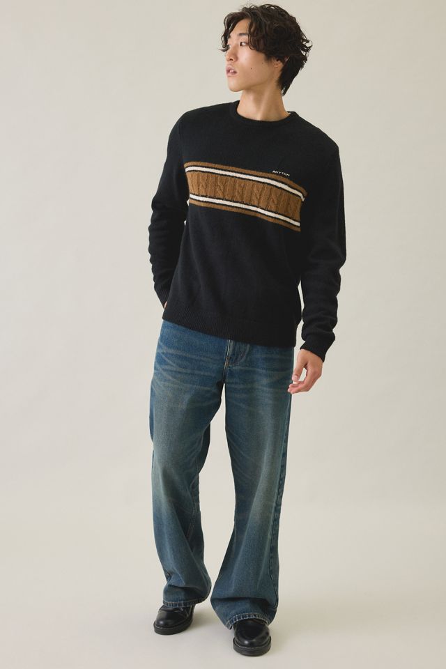 Rhythm Stripe Fisherman Knit Crew Neck Sweater #3