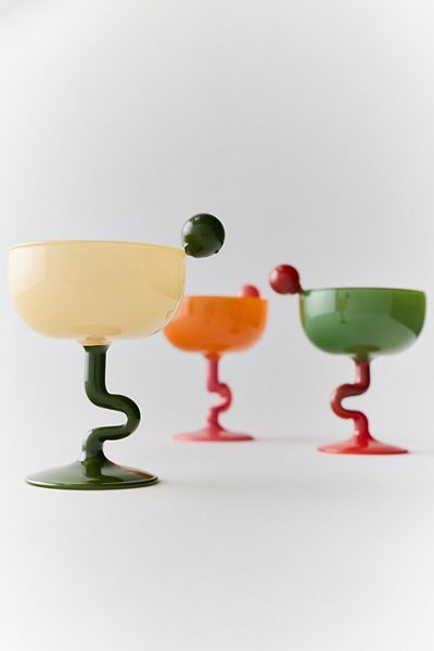 Wiggle Stem Cocktail Glass