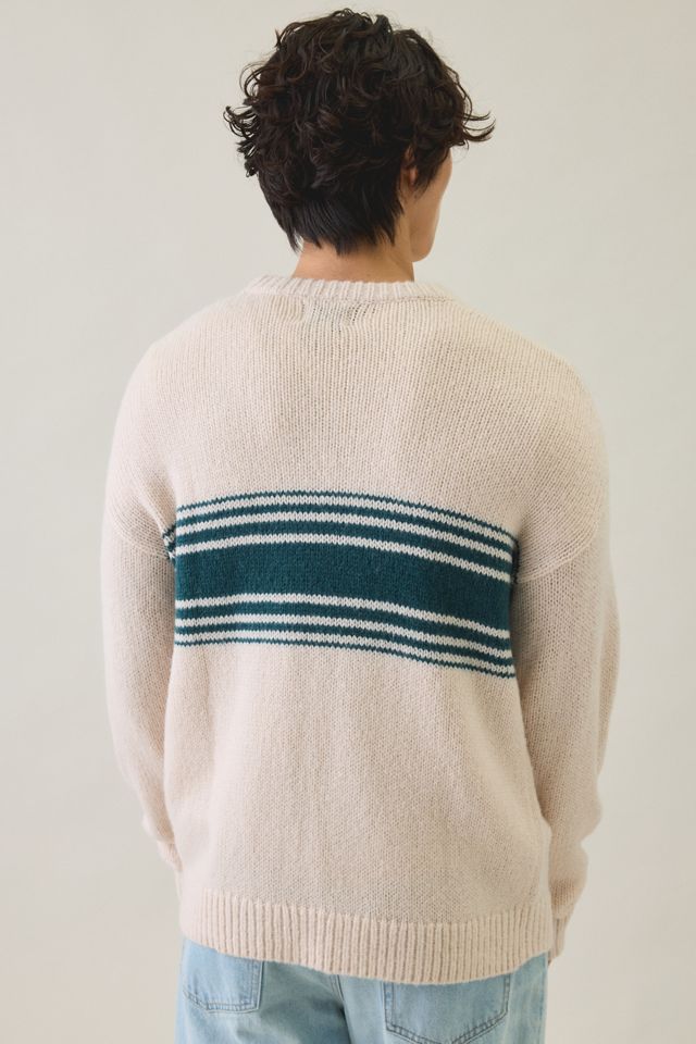 Rhythm Strata Stripe Knit Crew Neck Sweater #1