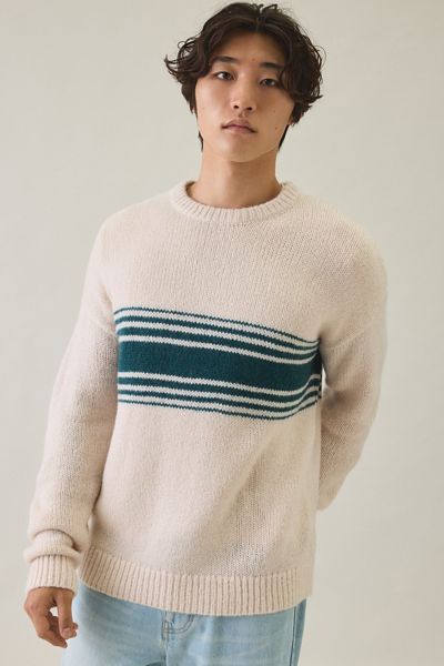 Rhythm Strata Stripe Knit Crew Neck Sweater