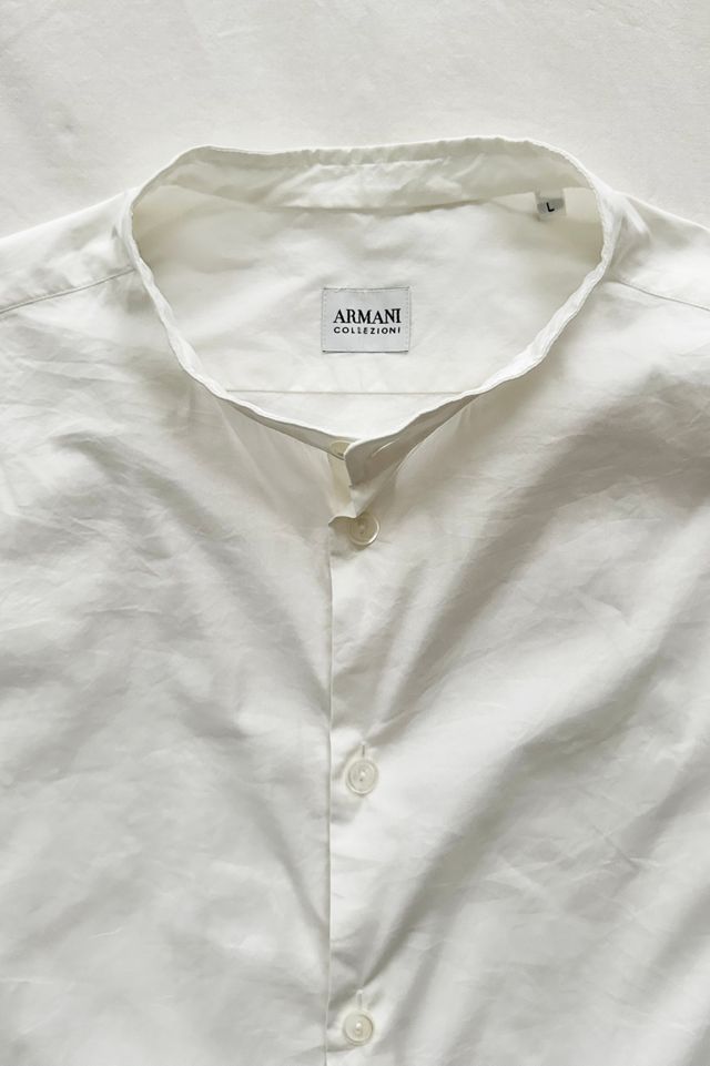 Vintage Armani Collezioni Banded Collar Shirt #1