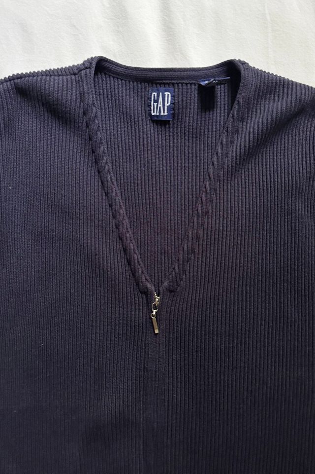 Vintage GAP Cotton Rib Navy Sweater Vest #2