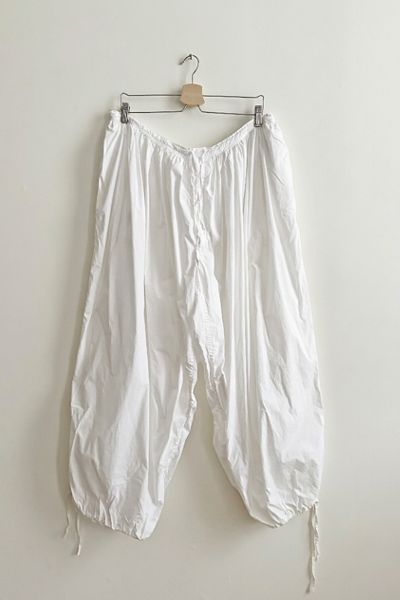 Hed Mayner White Balloon Cotton Drawstring Pants