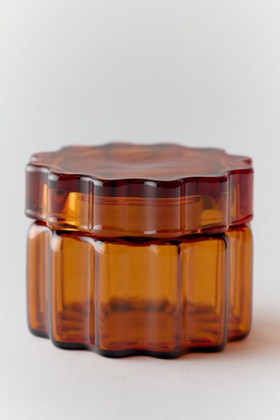 Yew Yew Short Wavy Glass Stash Jar