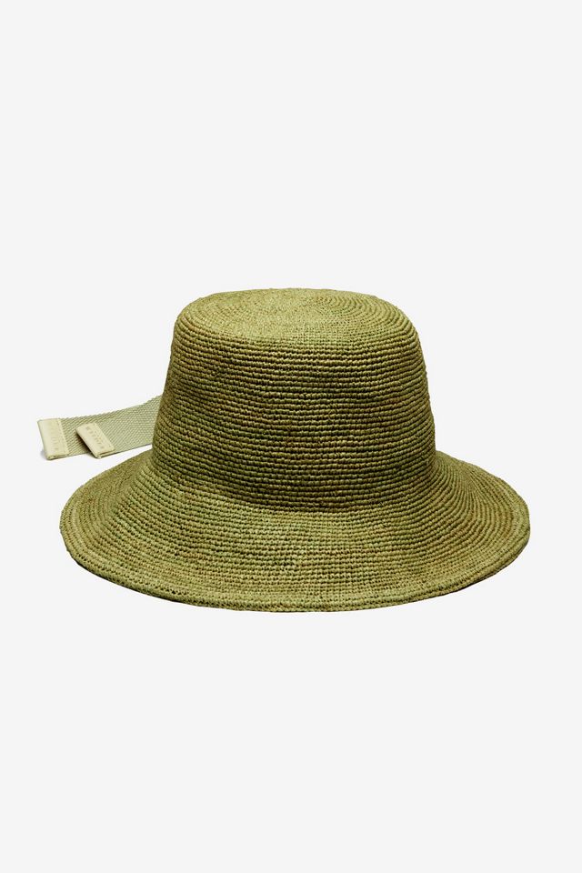 Wyeth Cassis  Raffia Crochet Bucket Hat #1
