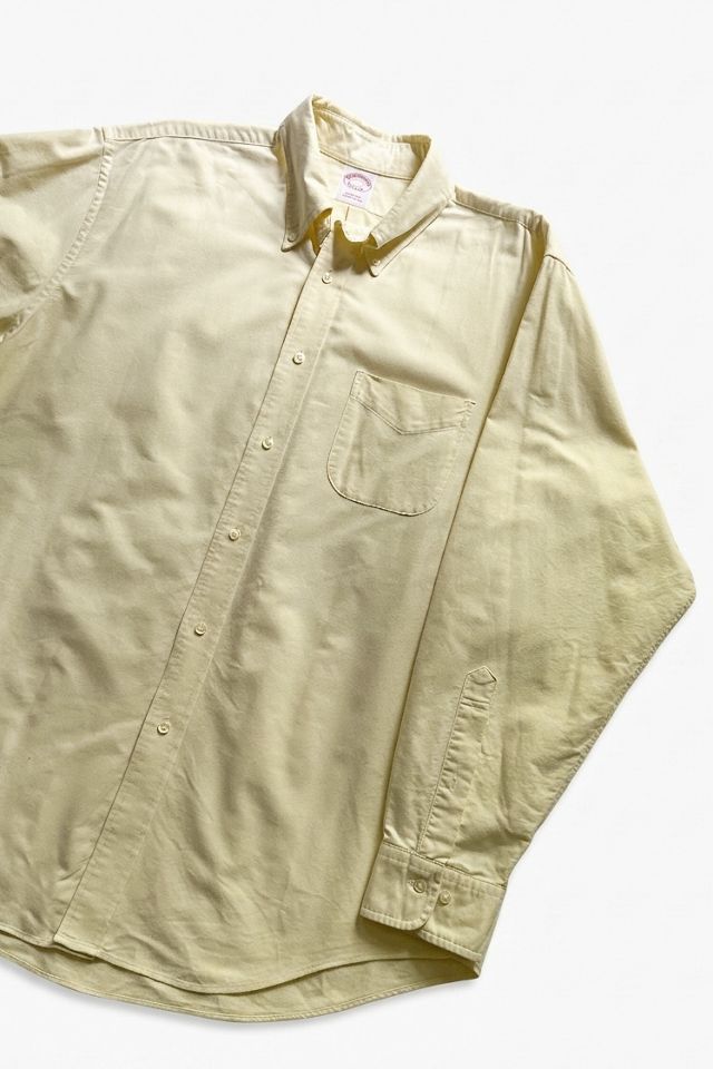 Vintage Butter Yellow Brooks Brother Oxford Shirt #1