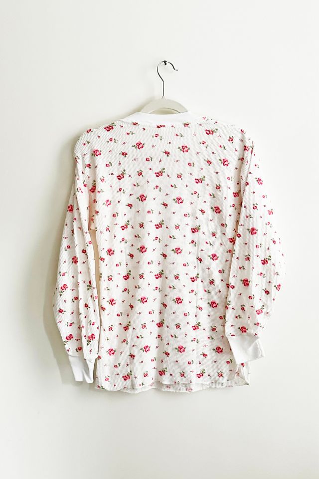 Vintage Floral Print Long Sleeve Thermal #3