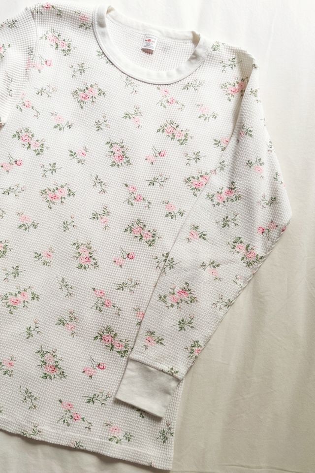 Vintage Floral Print Long Sleeve Thermal #2