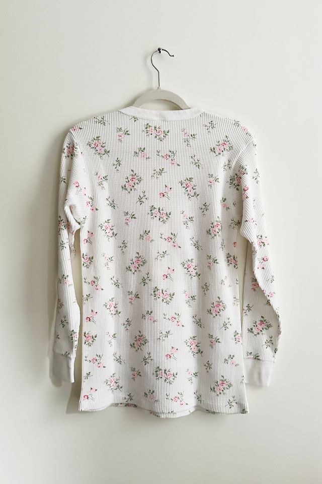Vintage Floral Print Long Sleeve Thermal #3