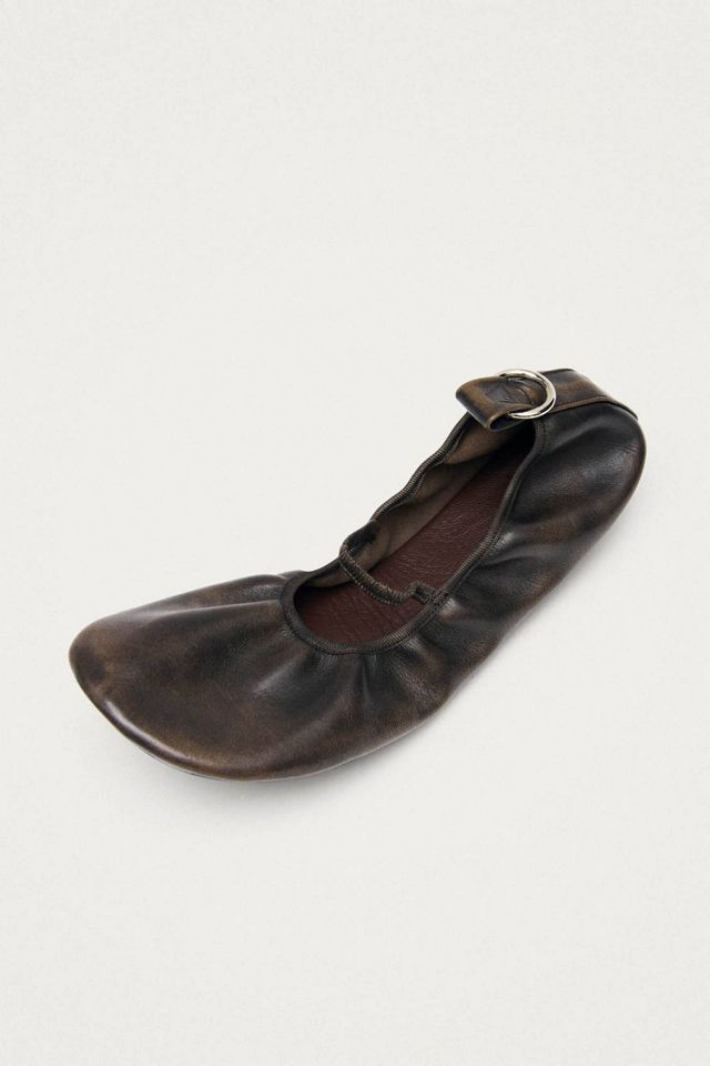 ALOHAS Naira Barefoot Vintage Effect Leather Ballet Flats #4