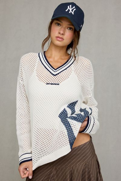 Off Season MLB Open Knit Oversized Sweater