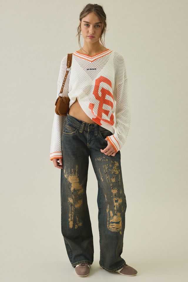 Off Season MLB Open Knit Oversized Sweater #1